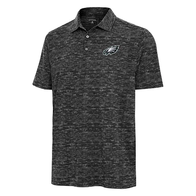 Men's Antigua  Heather Black Philadelphia Eagles Static Polo
