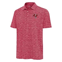 Men's Antigua  Heather Red Tampa Bay Buccaneers Static Polo