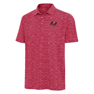 Men's Antigua  Heather Red Tampa Bay Buccaneers Static Polo