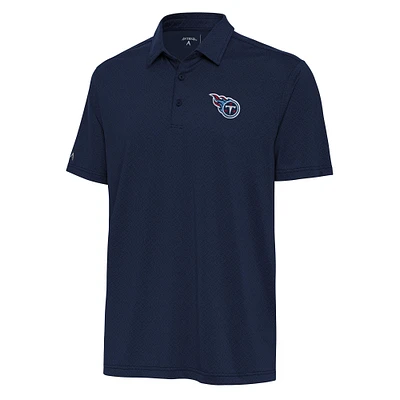 Men's Antigua Navy Tennessee Titans Whirl Polo