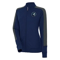 Women's Antigua  Navy Minnesota Timberwolves Strike Full-Zip Track Jacket