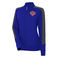 Women's Antigua  Blue New York Knicks Strike Full-Zip Track Jacket