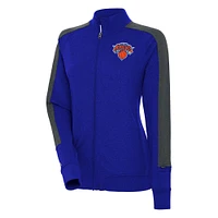 Women's Antigua  Blue New York Knicks Strike Full-Zip Track Jacket