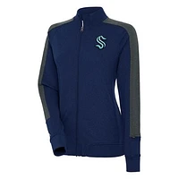 Women's Antigua  Navy Seattle Kraken Strike Full-Zip Track Jacket