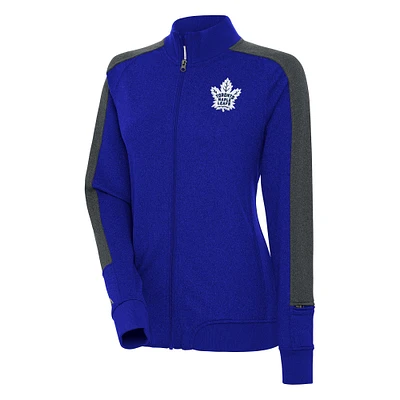 Women's Antigua  Royal Toronto Maple Leafs Strike Full-Zip Track Jacket