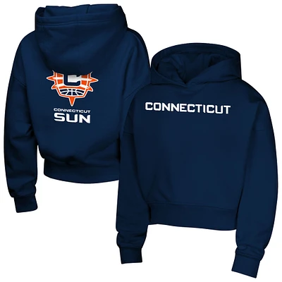 Girls Youth  Navy Connecticut Sun Closer Pullover Hoodie