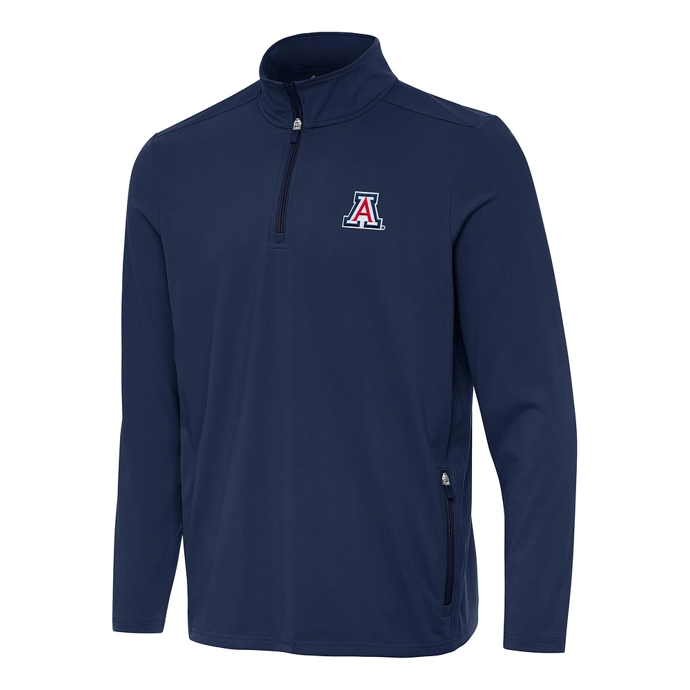 Men's Antigua  Navy Arizona Wildcats Perilous Quarter-Zip Sweatshirt
