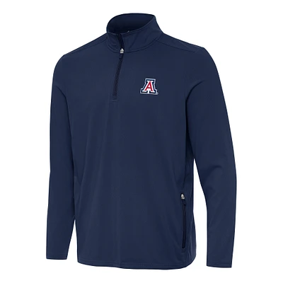 Men's Antigua  Navy Arizona Wildcats Perilous Quarter-Zip Sweatshirt