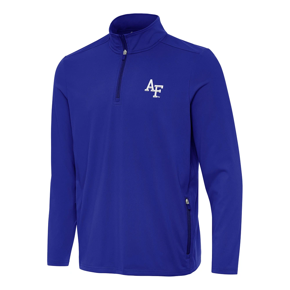 Men's Antigua Royal Air Force Falcons Perilous Quarter-Zip Sweatshirt