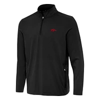 Men's Antigua  Black Arkansas Razorbacks Perilous Quarter-Zip Sweatshirt