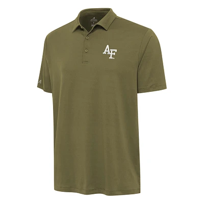 Men's Antigua Olive Air Force Falcons Reprocess Polo