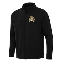 Men's Antigua Black ECU Pirates Regard Full-Zip Jacket
