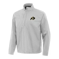 Men's Antigua Gray Colorado Buffaloes Brisk Quarter-Zip Windbreaker