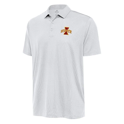Men's Antigua White Iowa State Cyclones Ellipse Polo
