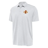 Men's Antigua White Iowa State Cyclones Ellipse Polo