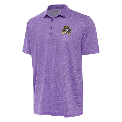 Men's Antigua Purple/White ECU Pirates Rings Polo