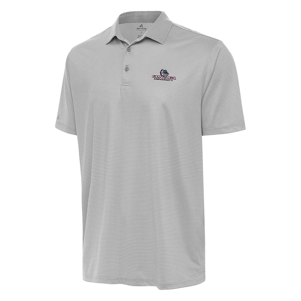 Men's Antigua Gray/White Gonzaga Bulldogs Rings Polo