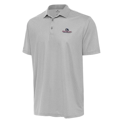 Men's Antigua Gray/White Gonzaga Bulldogs Rings Polo