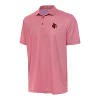Men's Antigua Red/White Louisville Cardinals Rings Polo