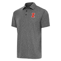 Men's Antigua Heather Illinois Fighting Illini Big & Tall Par 3 Polo