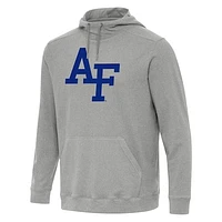 Men's Antigua Heather Air Force Falcons Cloud Pullover Hoodie