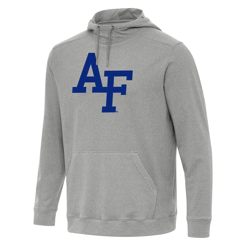 Men's Antigua Heather Air Force Falcons Cloud Pullover Hoodie