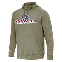 Men's Antigua Olive Gonzaga Bulldogs Cloud Pullover Hoodie