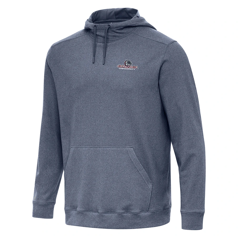 Men's Antigua Heather Navy Gonzaga Bulldogs Cloud Pullover Hoodie