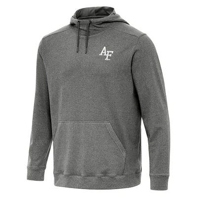 Men's Antigua Heather Charcoal Air Force Falcons Cloud Pullover Hoodie