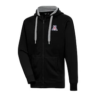 Men's Antigua Black Arizona Wildcats Big & Tall Victory Full-Zip Hoodie Jacket