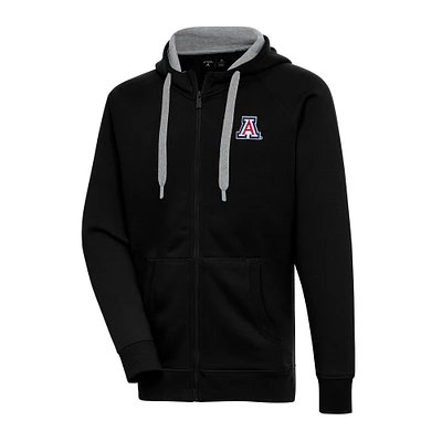 Men's Antigua Black Arizona Wildcats Big & Tall Victory Full-Zip Hoodie Jacket