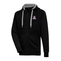 Men's Antigua Black Arizona Wildcats Big & Tall Victory Full-Zip Hoodie Jacket