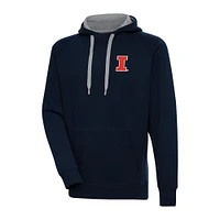 Men's Antigua Navy Illinois Fighting Illini Big & Tall Victory Raglan Pullover Hoodie