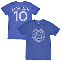 Men's 1863FC Stephy Mavididi Blue Leicester City Retro Player Name & Number Tri-Blend T-Shirt