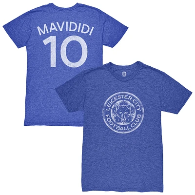 Men's 1863FC Stephy Mavididi Blue Leicester City Retro Player Name & Number Tri-Blend T-Shirt