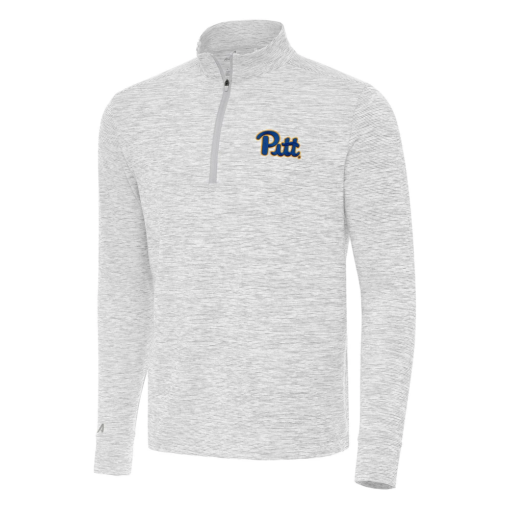 Men's Antigua Gray Pitt Panthers Cause Quarter-Zip Top