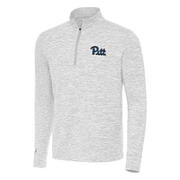 Men's Antigua Gray Pitt Panthers Cause Quarter-Zip Top