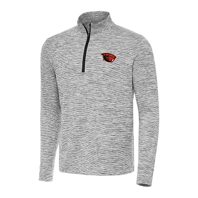 Men's Antigua Black Oregon State Beavers Cause Quarter-Zip Top
