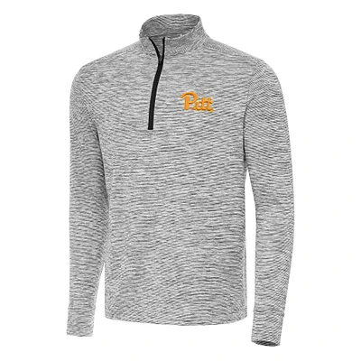 Men's Antigua Black Pitt Panthers Cause Quarter-Zip Top