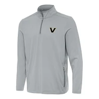 Men's Antigua  Gray Vanderbilt Commodores Perilous Quarter-Zip Sweatshirt