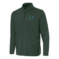 Men's Antigua  Hunter Green Tulane Wave Perilous Quarter-Zip Sweatshirt
