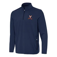 Men's Antigua  Navy Virginia Cavaliers Perilous Quarter-Zip Sweatshirt
