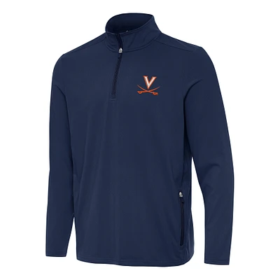 Men's Antigua  Navy Virginia Cavaliers Perilous Quarter-Zip Sweatshirt