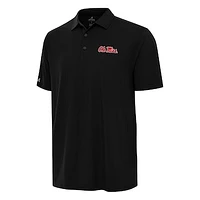 Men's Antigua Black Ole Miss Rebels Era Polo