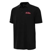 Men's Antigua Black Ole Miss Rebels Era Polo