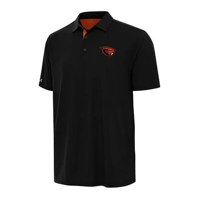Men's Antigua Black/Orange Oregon State Beavers Era Polo