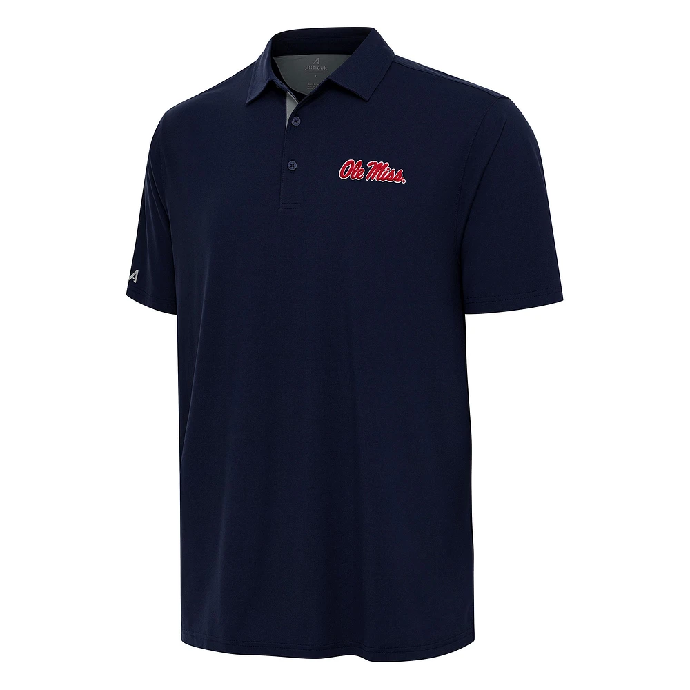 Men's Antigua Navy/Gray Ole Miss Rebels Era Polo