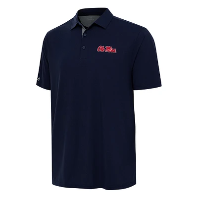 Men's Antigua Navy/Gray Ole Miss Rebels Era Polo