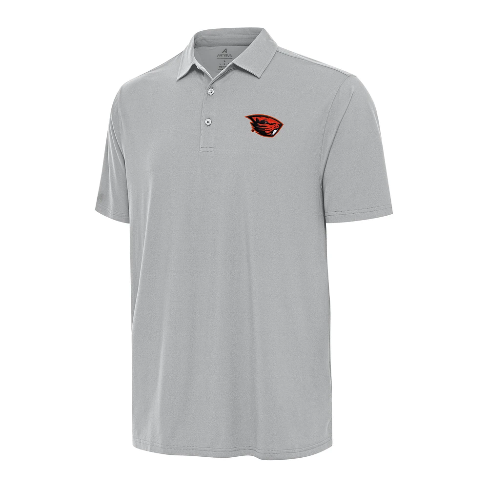 Men's Antigua Gray Oregon State Beavers Era Polo