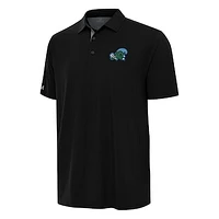 Men's Antigua Black/Gray Tulane Green Wave Era Polo